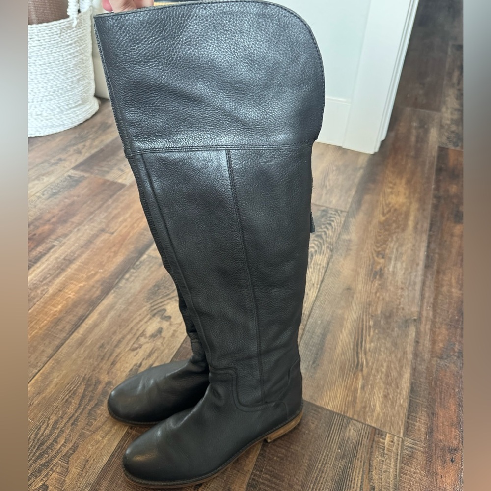 Franco Sarto Black Leather Boots